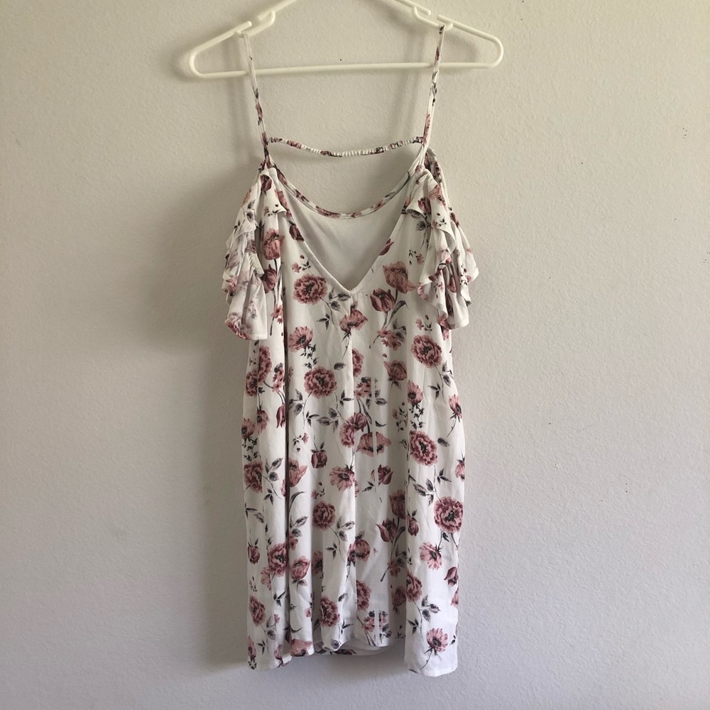 Tilly’s Full Tilt Floral Cold Shoulder Mini Dress - Picture 4 of 5